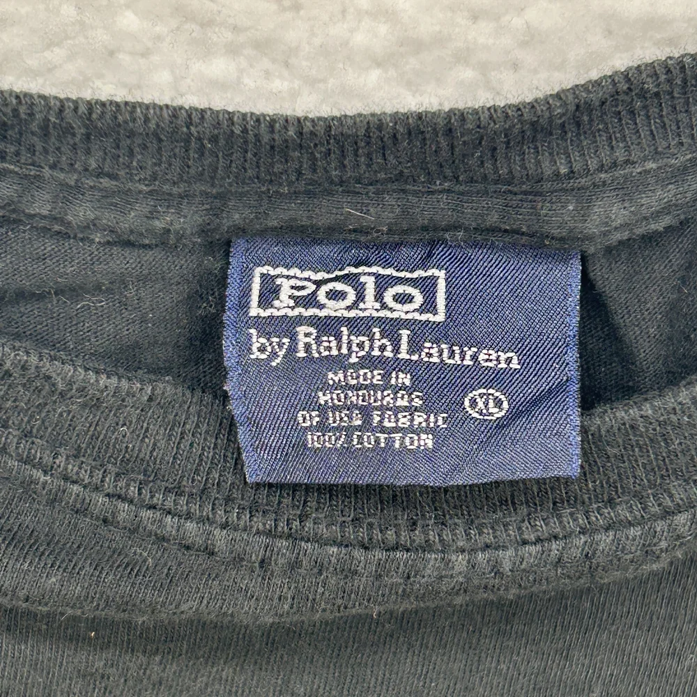 Polo Ralph Lauren Shirt Mens XL Classic Black Red Pony Logo Crewneck Casual Tee